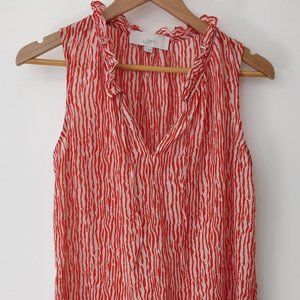 Ann Taylor Orange Zebra Print Tank Blouse